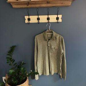 Lucky Brand oversized 3/4 button shirt